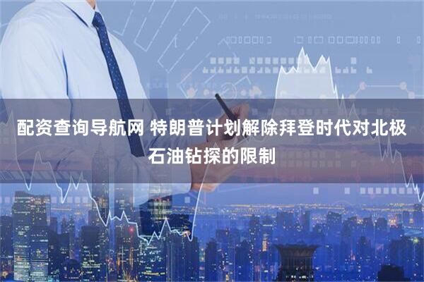 配资查询导航网 特朗普计划解除拜登时代对北极石油钻探的限制